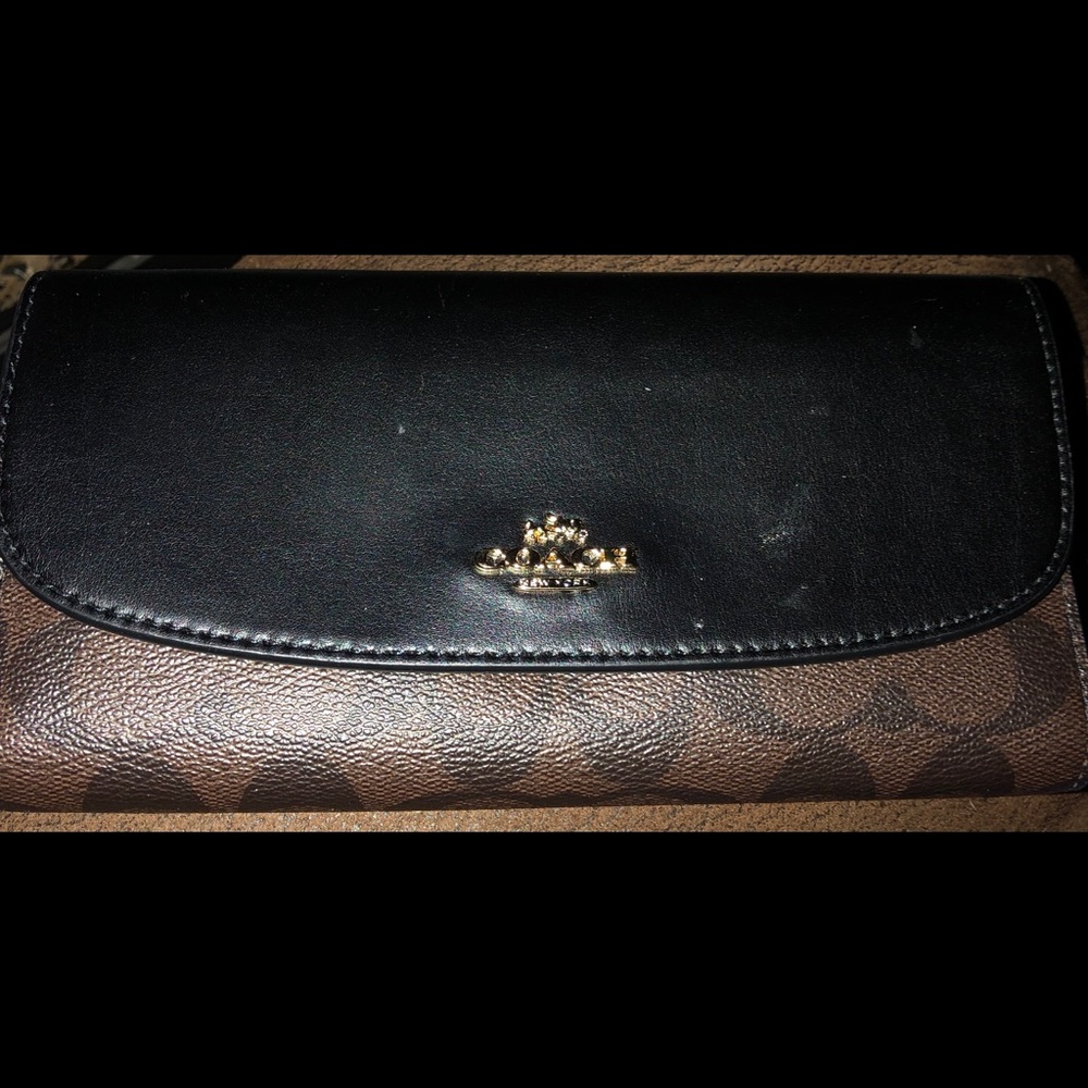 Black & Brown Authentic Coach Wallet